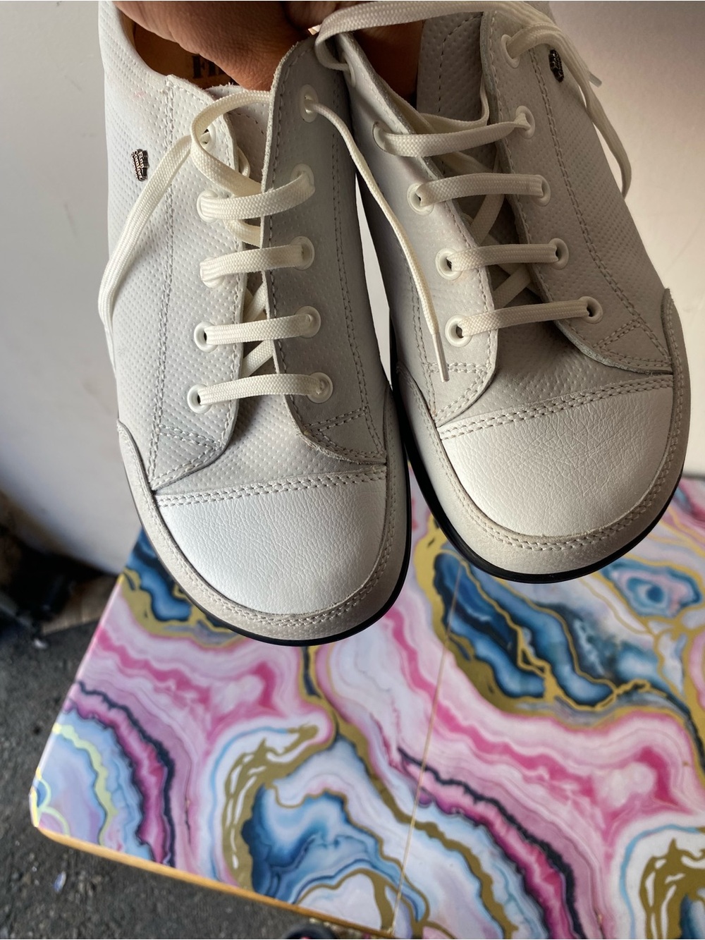 Finn Comfort White Perforated Leather Lace Up Walking Sneaker Shoes UK 5 US 7.5 - Picture 5 of 13